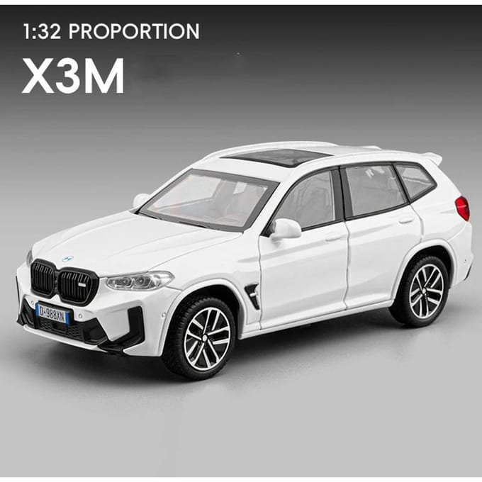 1:32 X3M Suv Alliage Moulé Sous Pression Modèle Voiture Jouet Son Et Lumière Tire Arrière Jouet Pour Enfants Objets de Collection Cadeau d'Anniversaire gray