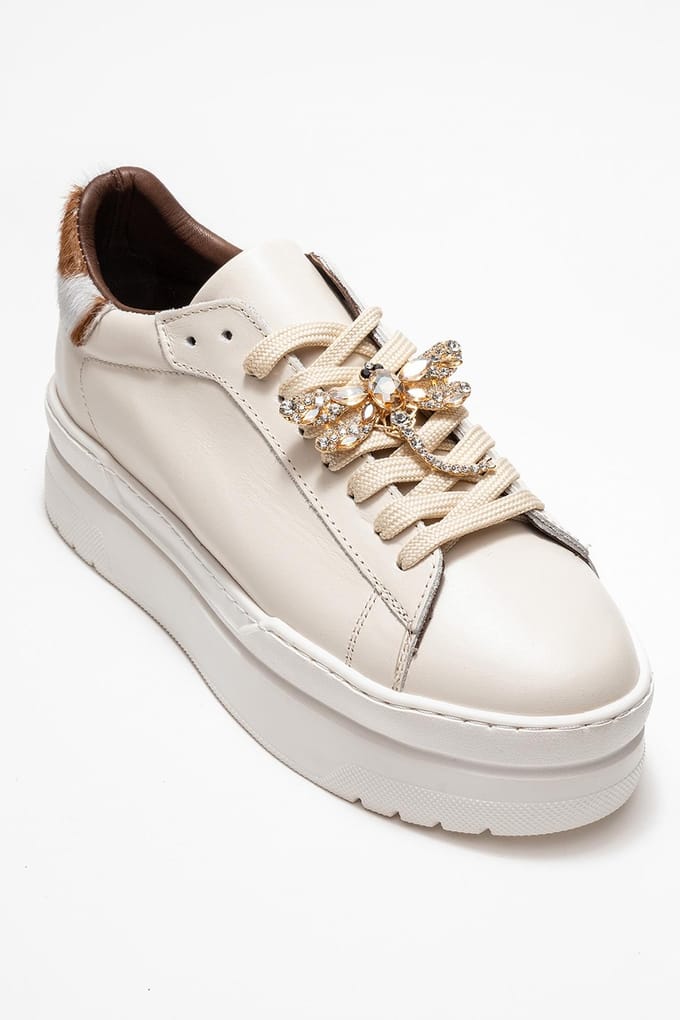 Laren Leren Gesp Sneakers Dames