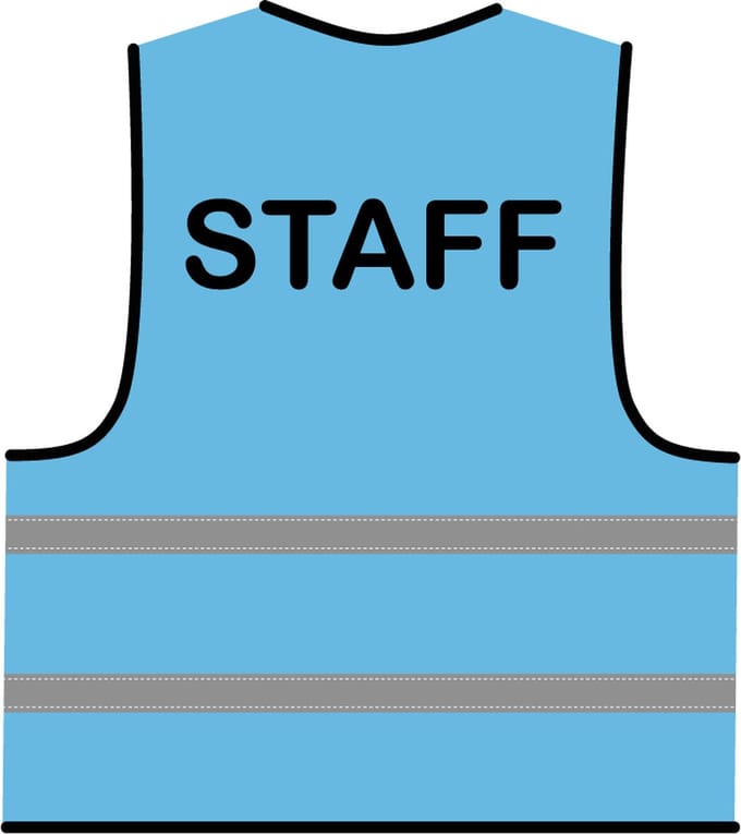 Staff hesje lichtblauw