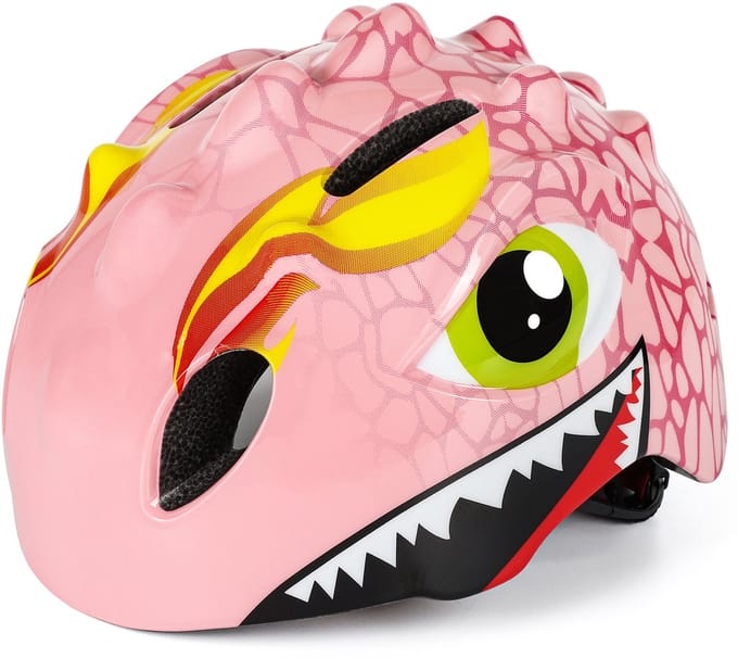 Fietshelm Kind Meisjes Roze Helm Kinderen - Kinderhelm Dino XS 46 - 51cm