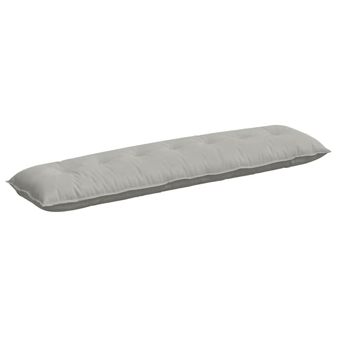 vidaXL - Rugkussen - Lichtgrijs - 200 - x - 50 - cm - Microvezel - Stof