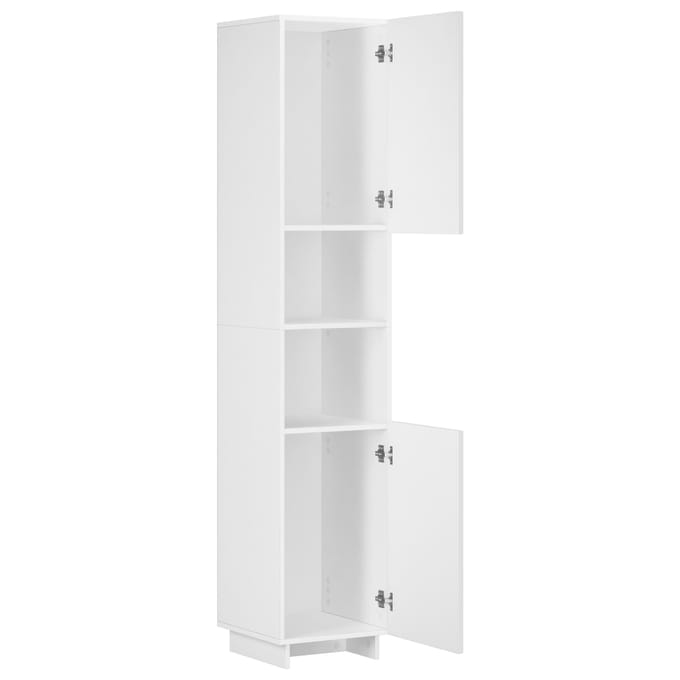 vidaXL - Badkamerkast - Wit - 36.5 - x - 38 - x - 180 - cm - Bewerkt - hout