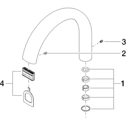 Dornbracht LaFleur replacement spout 90119500200-00