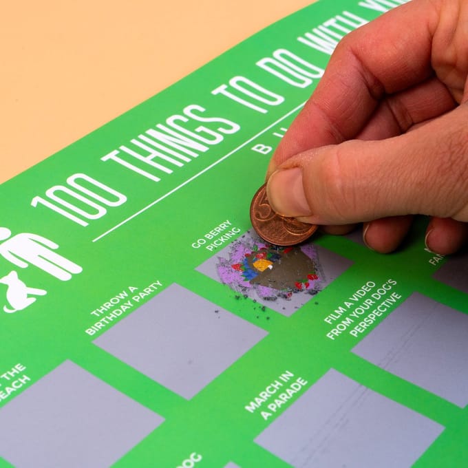 Gift Republic Krasposter - 100 Things To Do With Your Dog