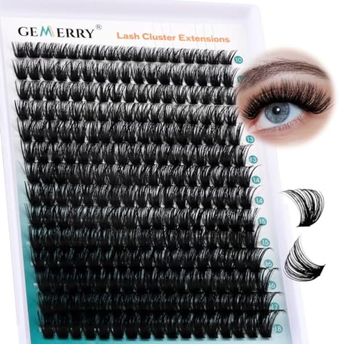 Individuele Wimperclusters 0.07mm D-curl 80D Mix Lengtes 10-18mm voor DIY Valse Wimperextensions