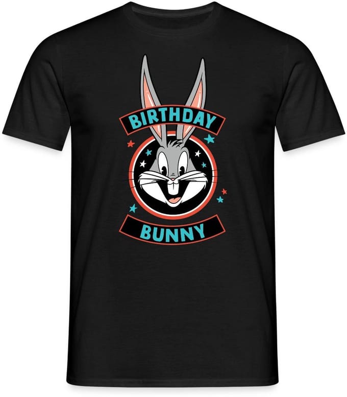 Looney Tunes Bugs Bunny Birthday Bunny T-Shirt Heren