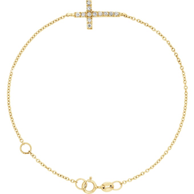 Armband CROSS Diamonds 0,15 Cts Yellow Gold