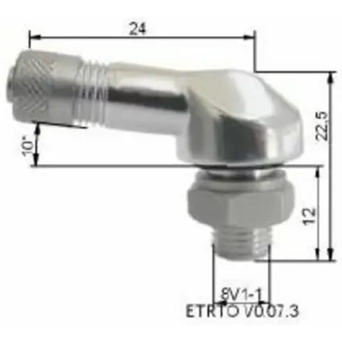 Aluminium motorbandventiel Bihr