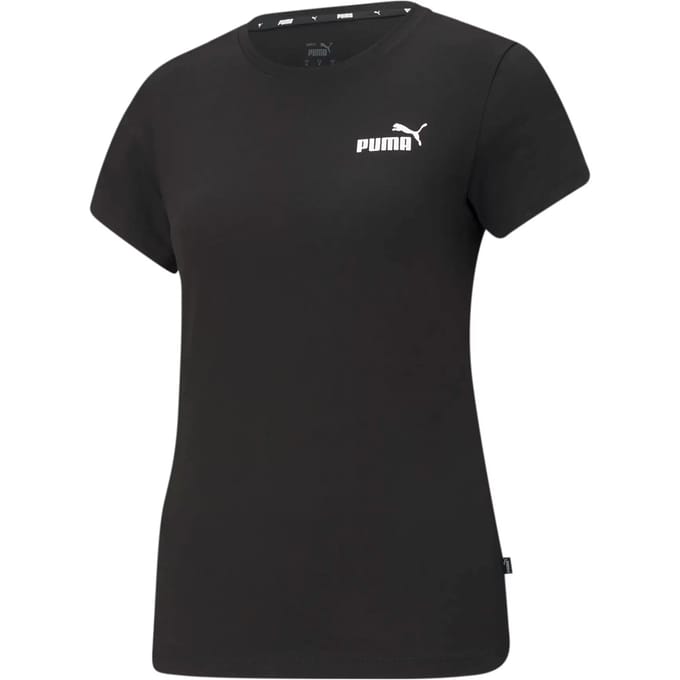 PUMA ESS Small Logo Tee Dames T-shirt - Zwart - Maat L