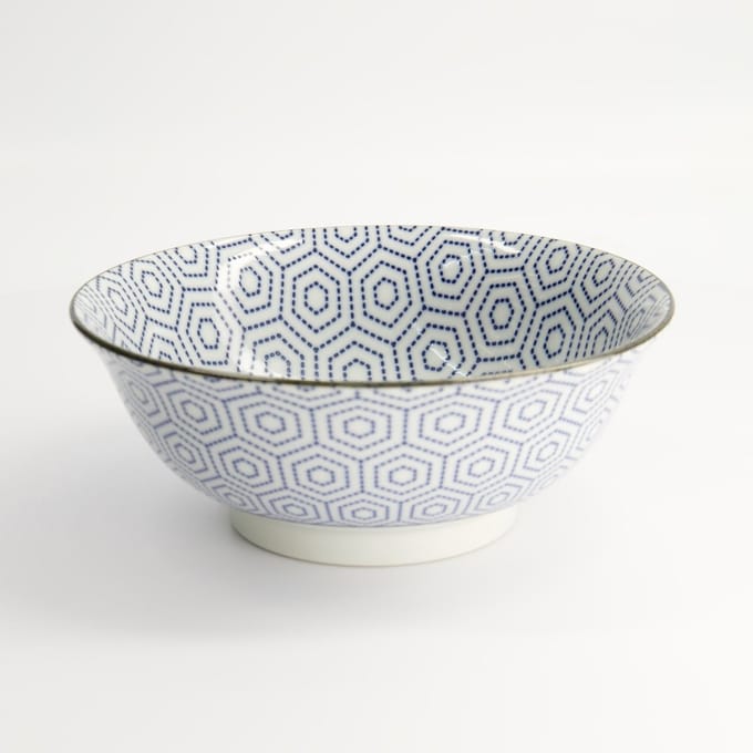 Blauw/Witte Kom – Mixed Bowls – 20,3 x 8cm 1000ml