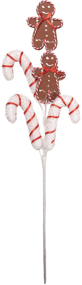 Clayre & Eef Kerstdecoratie Zuurstok 15x6x60 cm Kunststof
