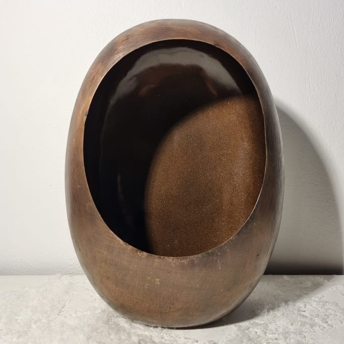 Countryfield Theelichthouder Eggy -9 x 23 cm-Brons-metaal