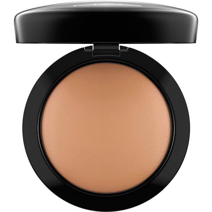 MAC HEROES MACximal Lipstick Velvet Teddy, Min. Skinfinish Give Me Sun, Fix + Original 100ml and MACStack Black Mascara Bundle
