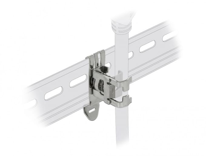 Delock Shield Clamp for DIN Rail - Cable diameter 3 - 8 mm
