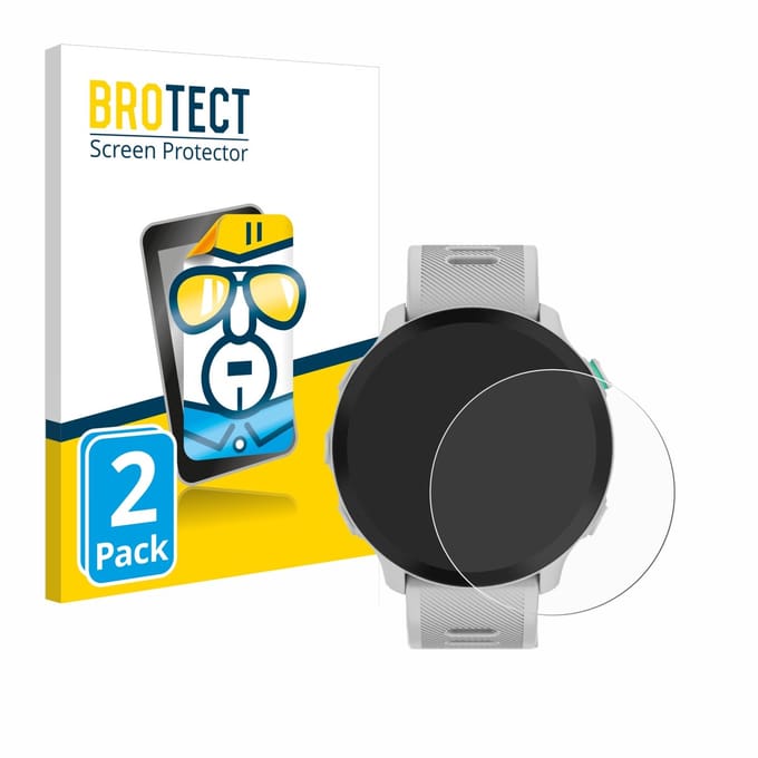 BROTECT - Screenprotector voor Garmin Forerunner 55 - Folie Beschermfolie transparant 2 Stuks
