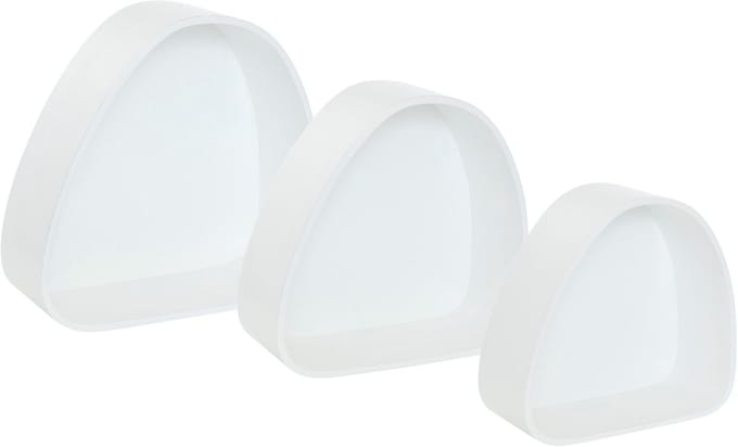 Atmosphera Wandrek Sien - Set van 3 stuks - 37x15x38cm - Wit