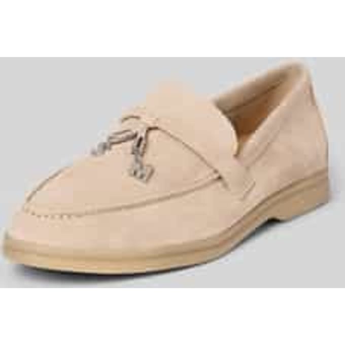 Instappers van Leer met Sierriempjes Model 'Portland'