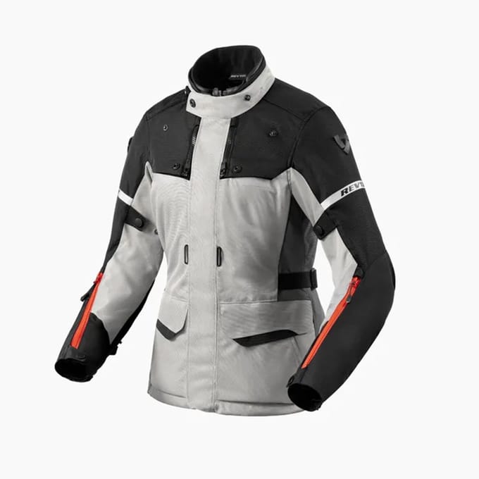 REV'IT! Outback 4 H2O Jas Dames Zilver Zwart - Maat 34 - Jas