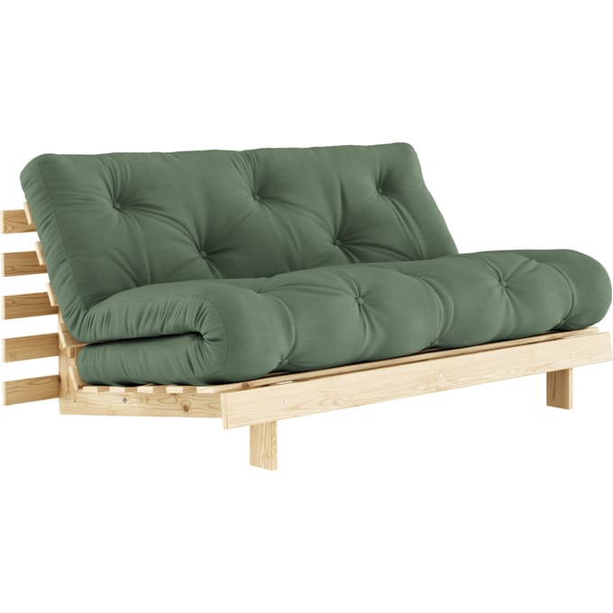 Karup Slaapbank Roots 160 - 756 Olive Green - 100 raw
