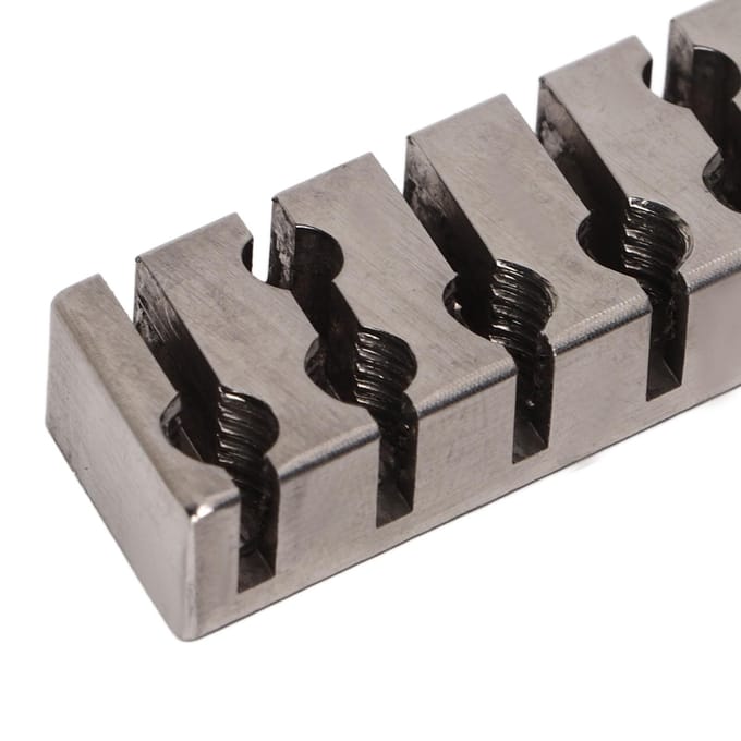 String Locking Nut 42mm Professioneel Zilver Metaal 6-snarige Locking Nut voor Headless Elektrische Gitaar gray