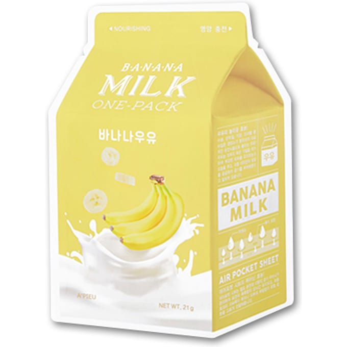 A'PIEU - Milk One Pack Sheet Mask - Banana - 1stuk