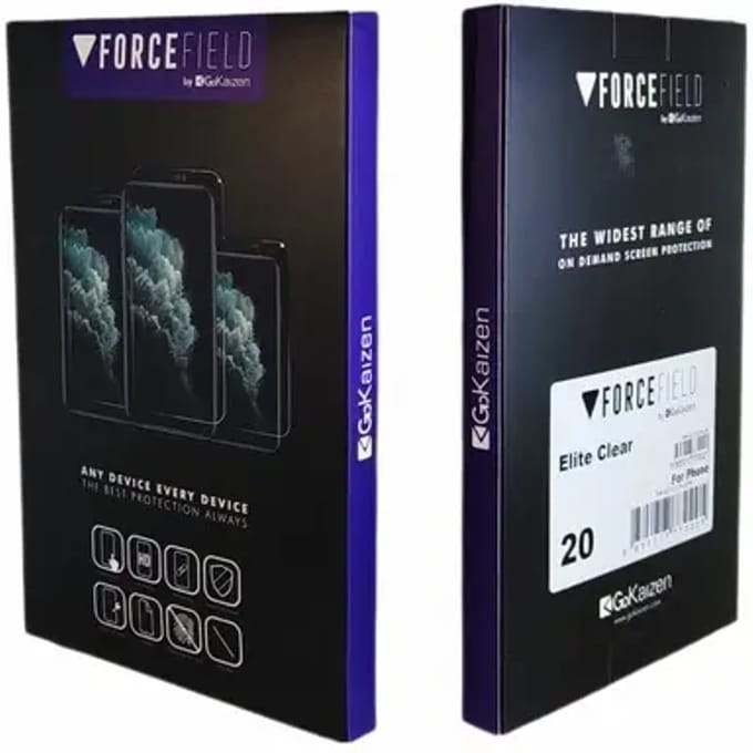 Verpakking van 20 filmbussen Kaizen Forcefield Elite Clair