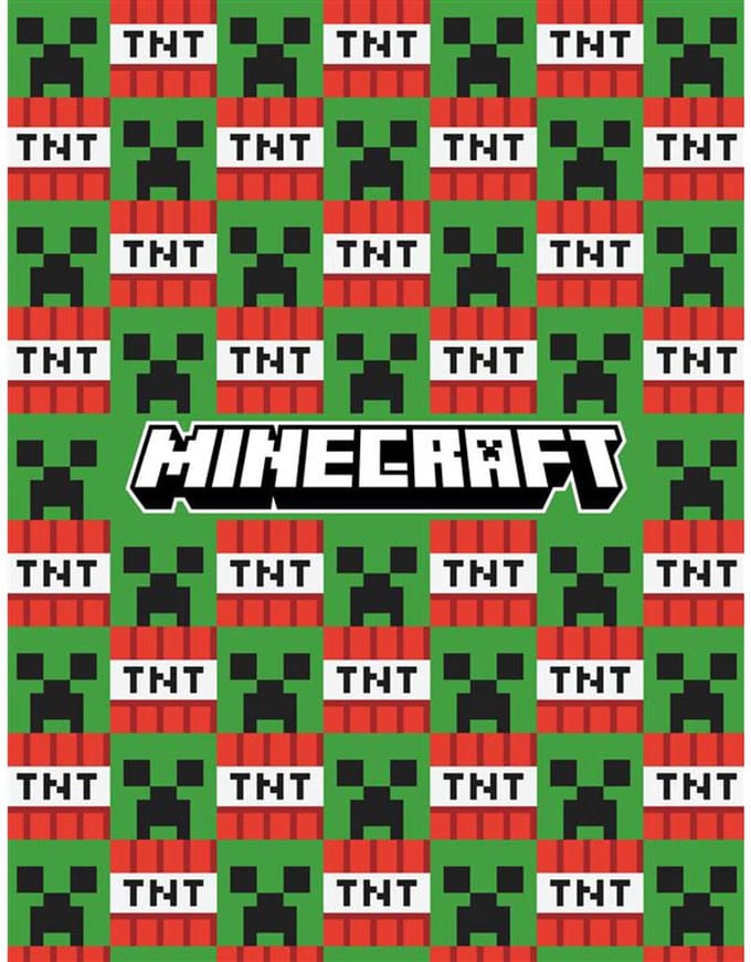 Minecraft Fleece Deken TNT - 130 x 170 cm - Polyester