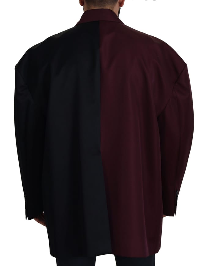 Dolce & Gabbana Bordeaux Polyester Dubbelzijdig Herenjasje