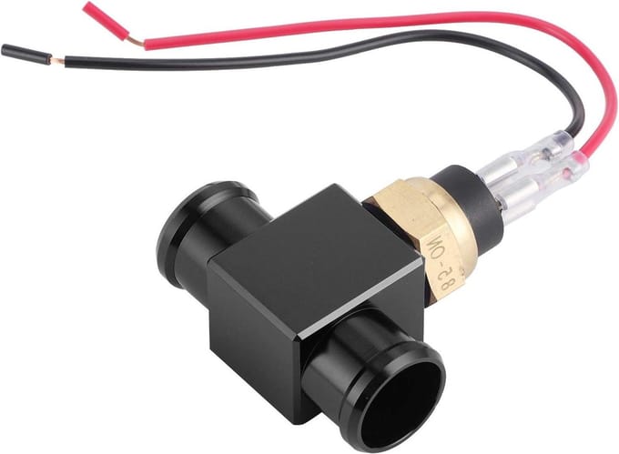 Temperatuursensor Motor - Koelvloeistofschakelaar - Motorbescherming - CNC Aluminium - 22 mm - Zwart