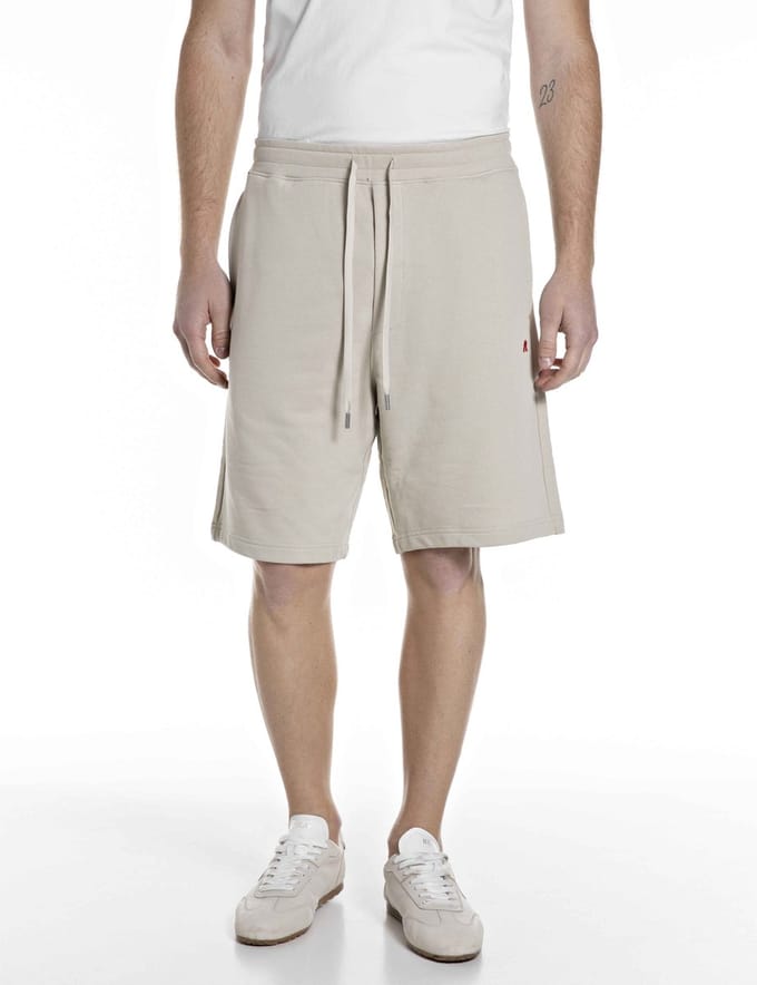 Replay Beige fleece bermuda