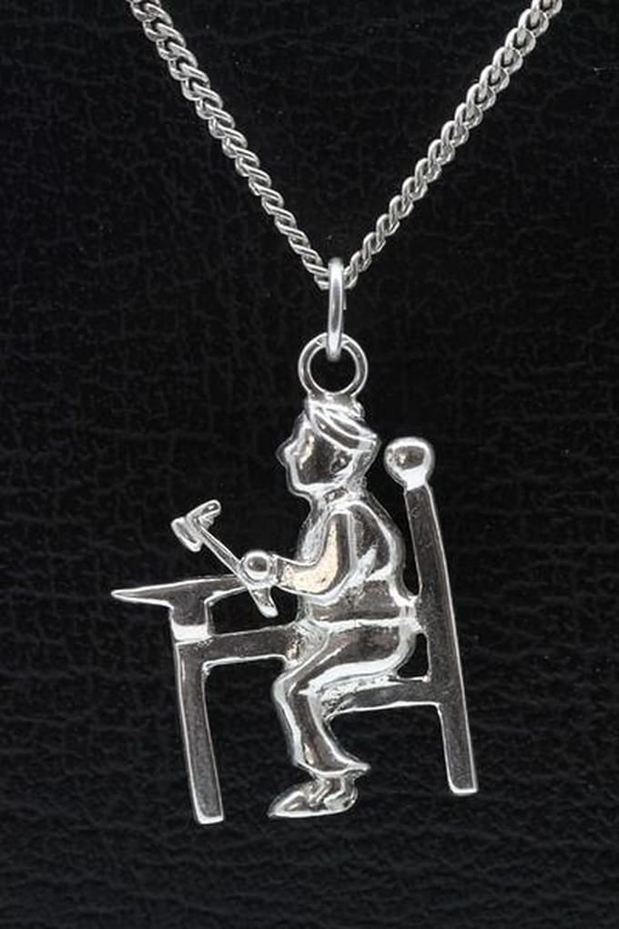 Zilveren Smid ketting hanger