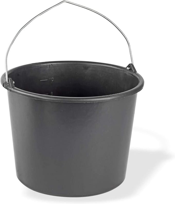 Stevige Bouwemmer 12 Liter voor Bouw en Tuin