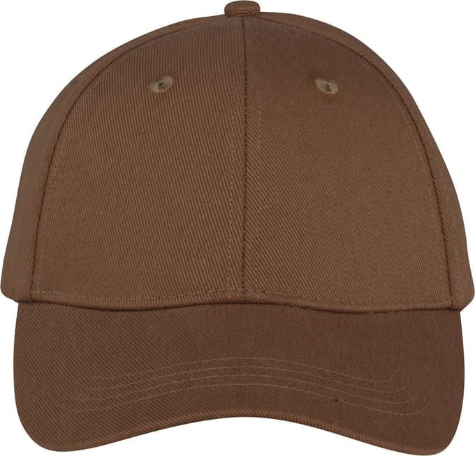 Native Spirit Ecologische unisex pet met 6 panelen NS038 - Dark camel - One size