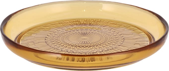 BITZ Kusintha Glazen bord Dia 18 cm Amber