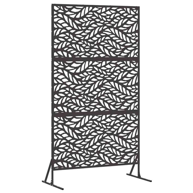 vidaXL - Privacyscherm - 100 - x - 50 - x - 180 - cm - Staal - Zwart