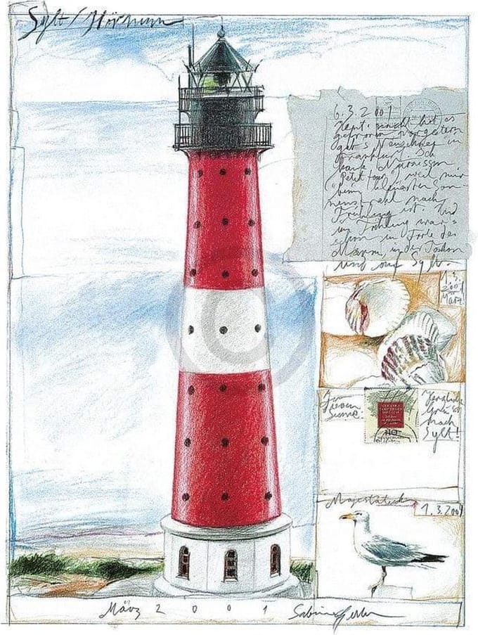 Kunstdruk Sabine Gerke - Sylt / Hörnum 40x50cm
