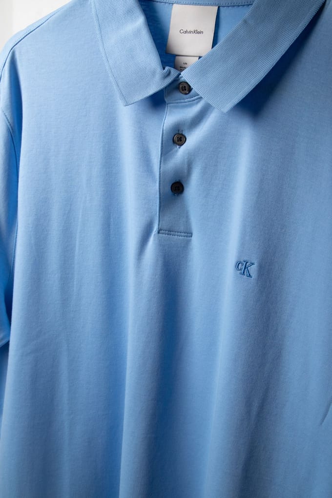 Calvin Klein Ss Supima Tee Track Blue Taglia: L | Polo Outlet | Uomo | Blu