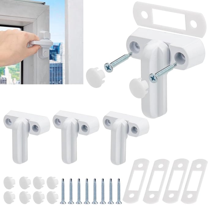 Raambeveiliging - Veiligheidsslot - Wit - Aluminium