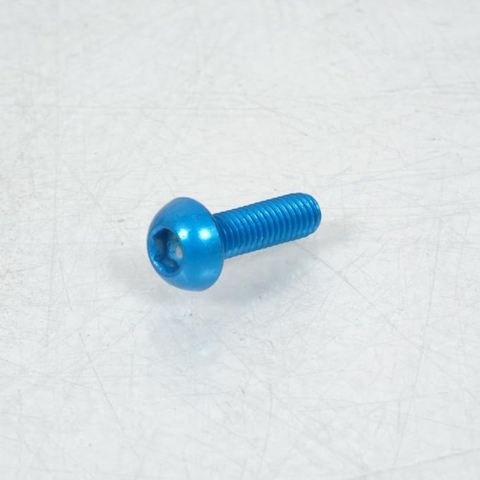 Vis Dôme BTR 5mm M6 pas 100 20mm annodisé Bleu 3AS Racing pour moto Neuf