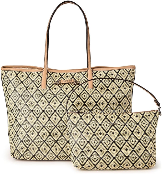 GUESS shopper schoudertas Sophia 2 In 1 Tote Lemon Lichtgeel