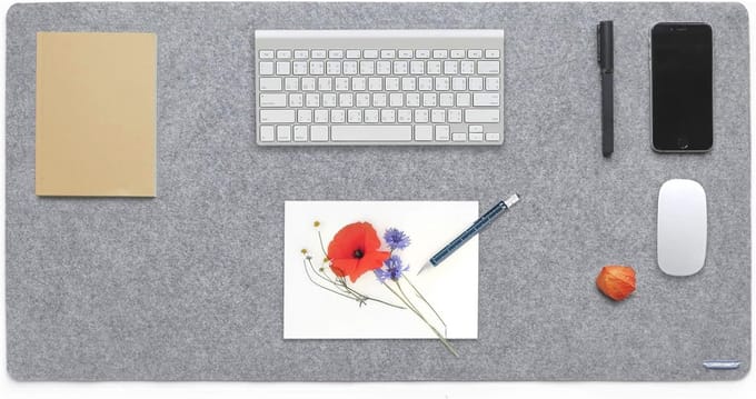 Bureau onderlegger muismat XXL antislip vilt - 40x80cm
