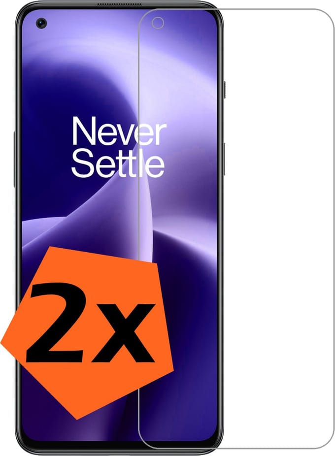 Screenprotector - 2 Stuks - Geschikt voor OnePlus Nord 2T - Extra Sterk - Gehard Glas - Beschermglas - Tempered Glass - Screen Protector