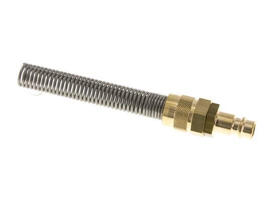 Messing DN 7.2 (Euro) Luchtkoppeling Insteeknippel 8x10 mm Push-On Buigbescherming