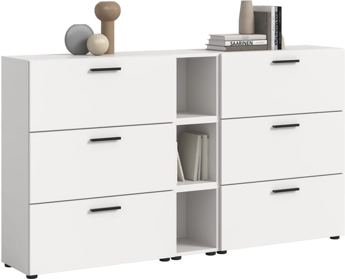 Modulaire woonkast in wit - Stijlvolle opbergoplossing voor elke ruimte - 176x99cm