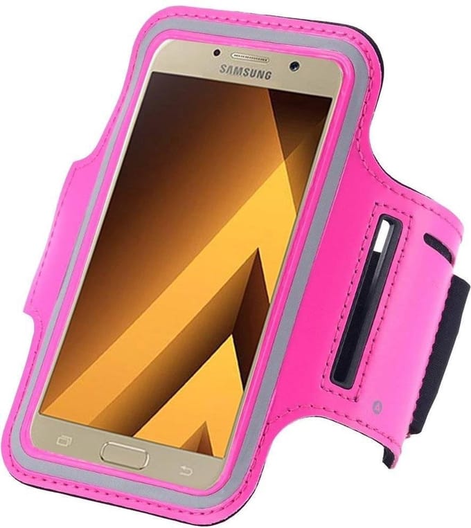 Geschikt voor Samsung Galaxy A5 2017 Sportband Hardloop armband Roze