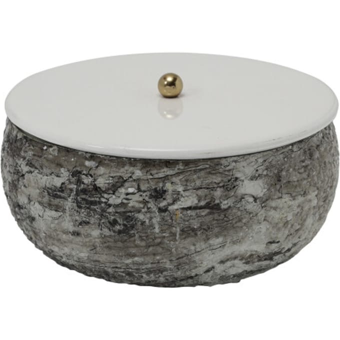 Present Time - Opbergbox Mosaic Marble - Wit