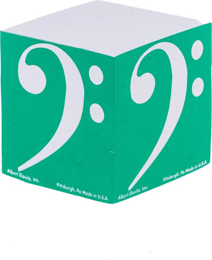 Memo blokje Bassleutel, groen