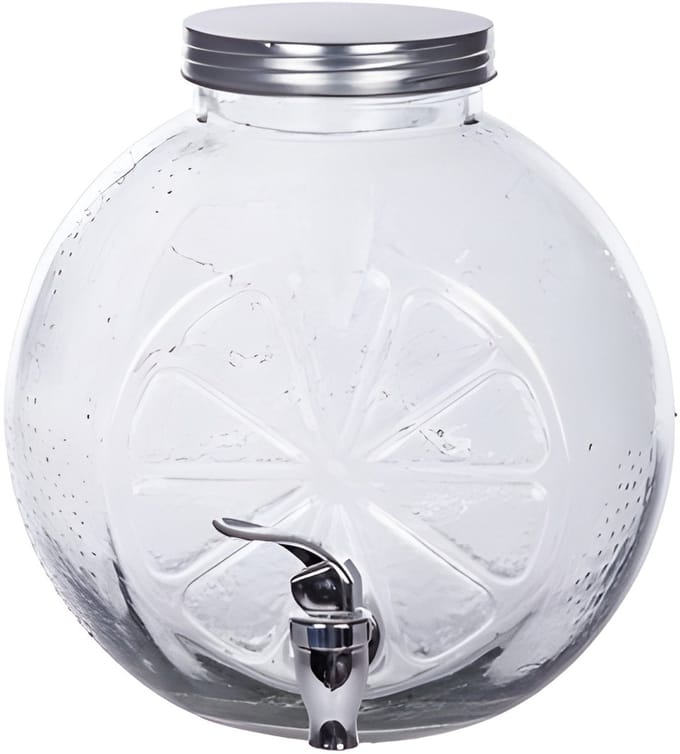 Alessandro Drankdispenser Citrus - 5 liter - glas - limonadetap - 17 x 22 x 24 cm