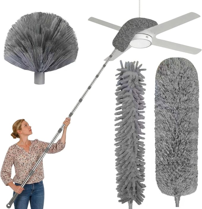 CRLYN® Telescopische Plumeau - Ragebol – Uitschuifbaar - Grijs