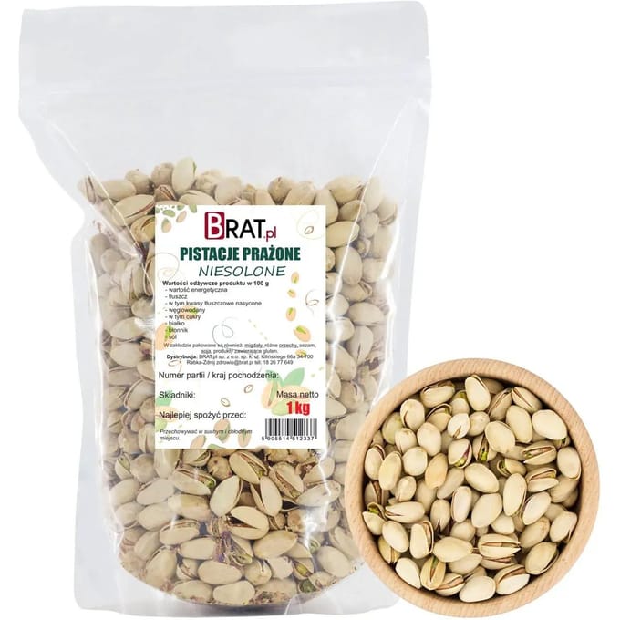 Pistaches Grillées Non Salées 1Kg